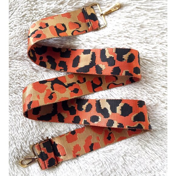 Purse Replacement Strap 2" Wide Seatbelt Material Cheetah Print - Picture 1 of 3